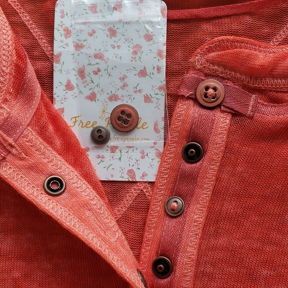 WOMEN'S FREE PEOPLE KIA TEE ORANGE SIZE MEDIUM - Picture 6 of 12